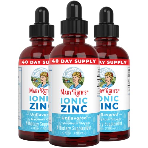 Zinc Supplements for Immune Support | Ionic Zinc for Kids & Adults | Liquid Zinc Supplement | 40 Day Supply | Zinc Sulfate | Skin Care Supplement | Vegan | Non-GMO | Gluten Free | 40 Servings | 3 Pack