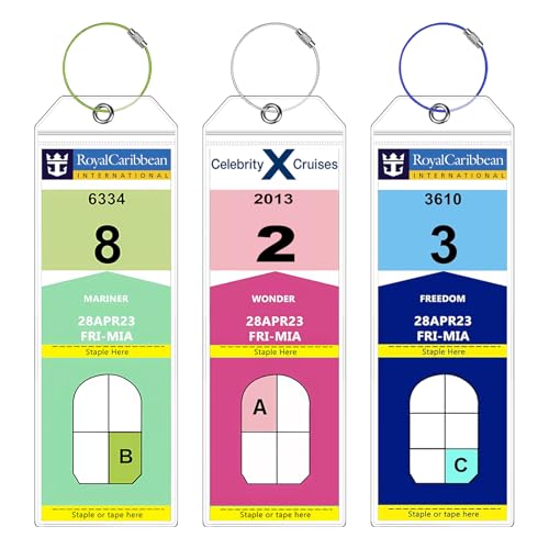 CPCOIN Luggage Tags for Suitcases 3 Pack Cruise Luggage