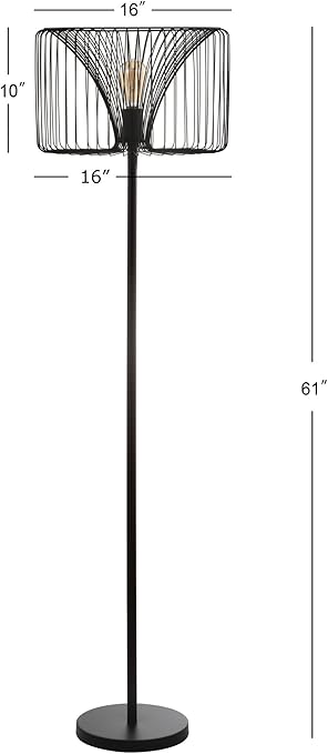 JONATHAN Y JONATHAN Y JYL6105A Gridley metalen vloerlamp LED 155 cm modern modern modern zwart photo 2