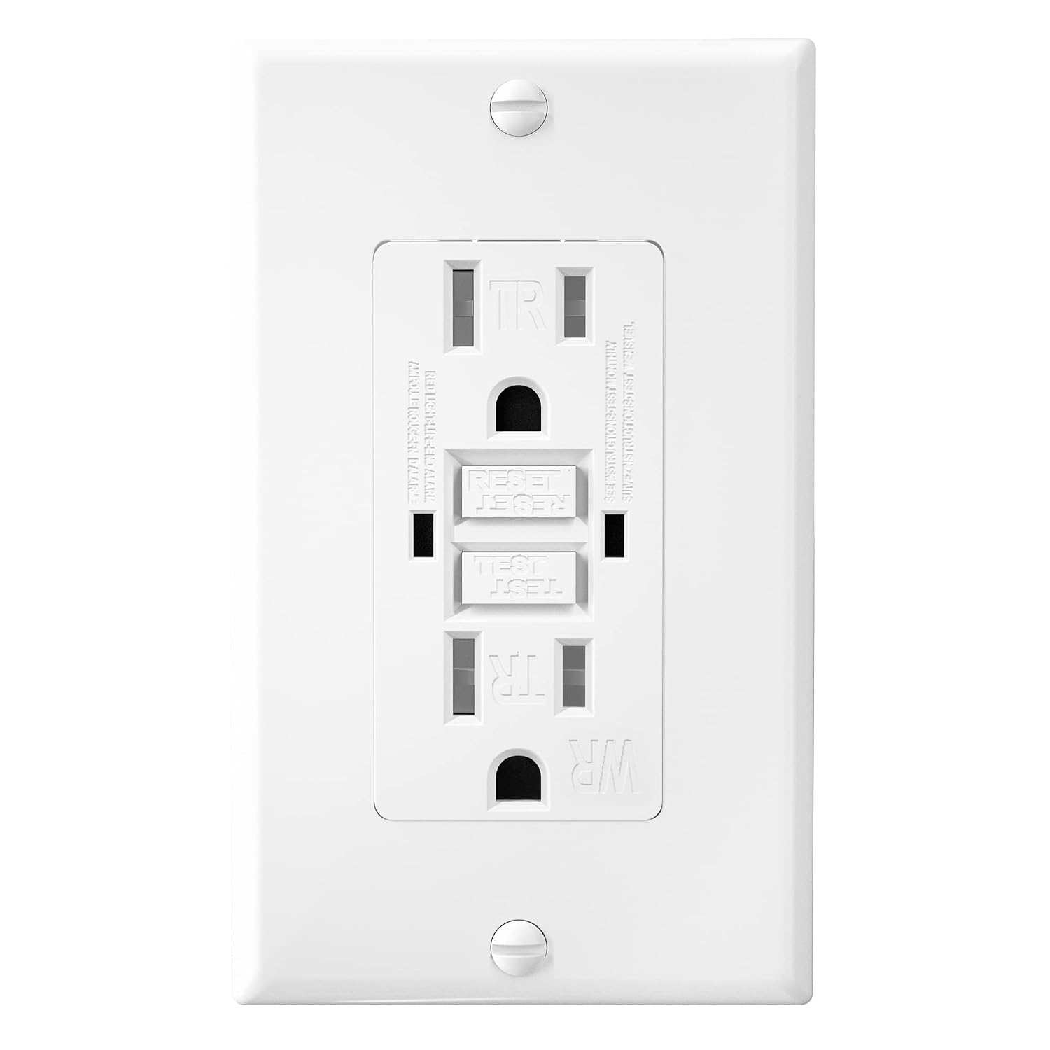 GFCI Outlet 15 Amp, Self-Test GFI Electrical Outlet with LED Indicator, Weather & Tamper Resistant GFCI Outlets Receptacle, Ground Fault Circuit Interrupters w/Wall Plate & Screws, UL Listed, 10 Pack
