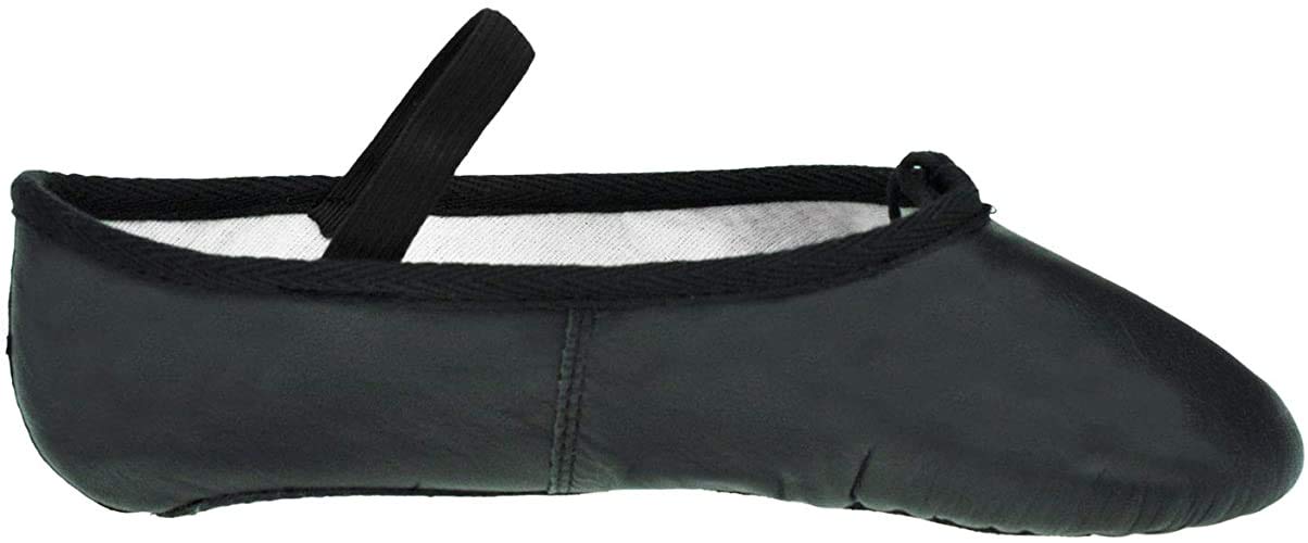 Black Leather Ballet Shoes