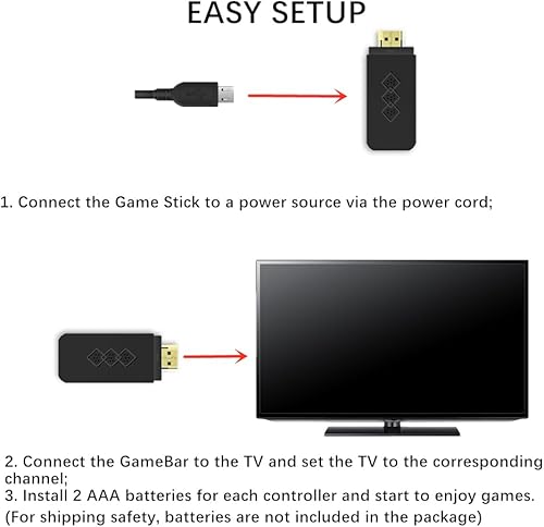 Miniatura 4 de Extreme Mini caja de juego con 2 controladores inalámbricos, Retro Game Stick 2.1 para TV con emulador de juego clásico