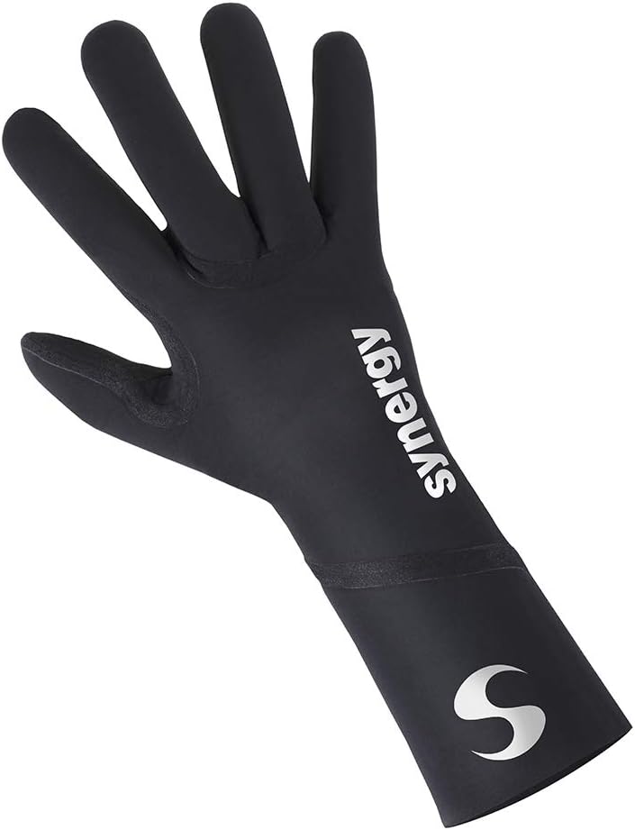 Synergy Neoprene Thermal Swim Gloves (Sports – Black, Large)