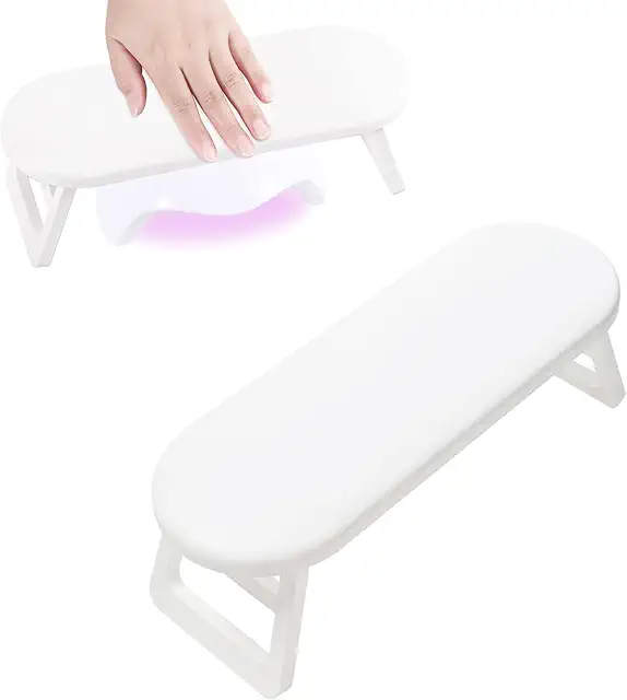 Non-Slip Hand Rest Cushion for Nail Salon & Home Manicure - White