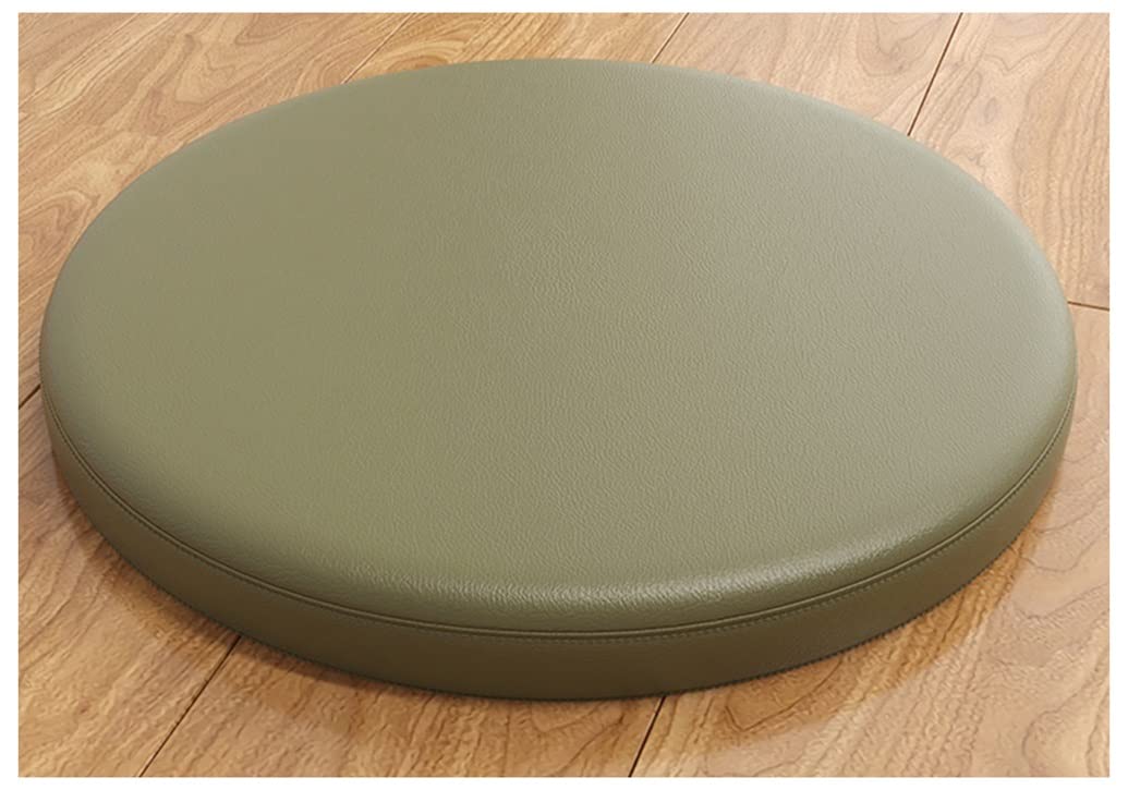 Poduszka na krzesło do jadalni z pianki memory, okrągła, 4,5 cm grubości, antypoślizgowa, do jadalni, salonu, zielona, 30 cm (11,8 cala)