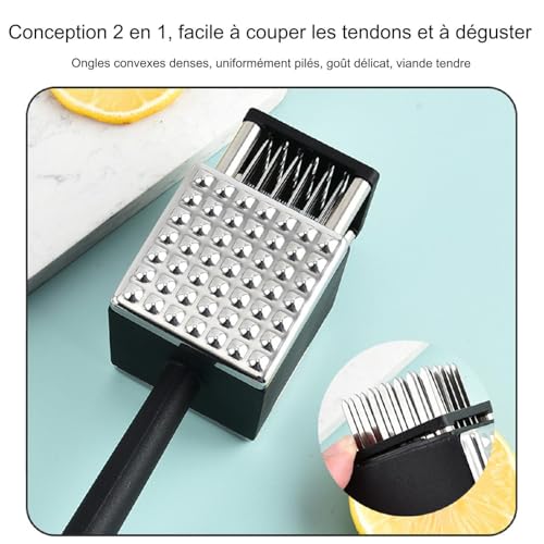 Outil de cuisine 2-en-1 avec marteau à viande double face - 7