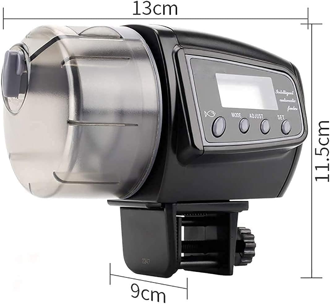 Fish Feeder Automatic Fish Feeder Aquarium Food Dispenser,Moisture-Proof Electric Auto Fish Feeder,Fish Food Vacation Feeder Timer Fish Food Dispenser for Small Fish Turtle Tank or Aquarium,Auto Feedi