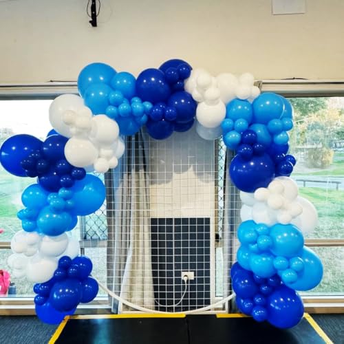 Image of Lukiituke Blue Balloons, 65Pcs Royal Blue Party Balloons | 12in Birthday Balloons for Baby Shower, Graduations, Birthday, Baseball Party Decorations