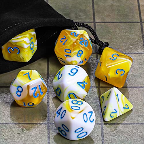 Image of CiaraQ 7pcs Polyhedral Dice Set for Dungeon and Dragons MTG Table Games