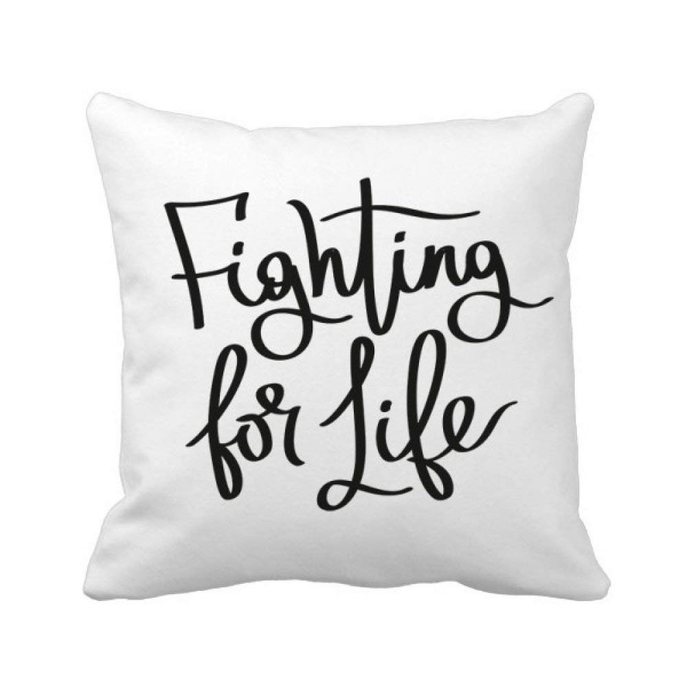 Housse de coussin carrée Pour la vie en textile premium durable