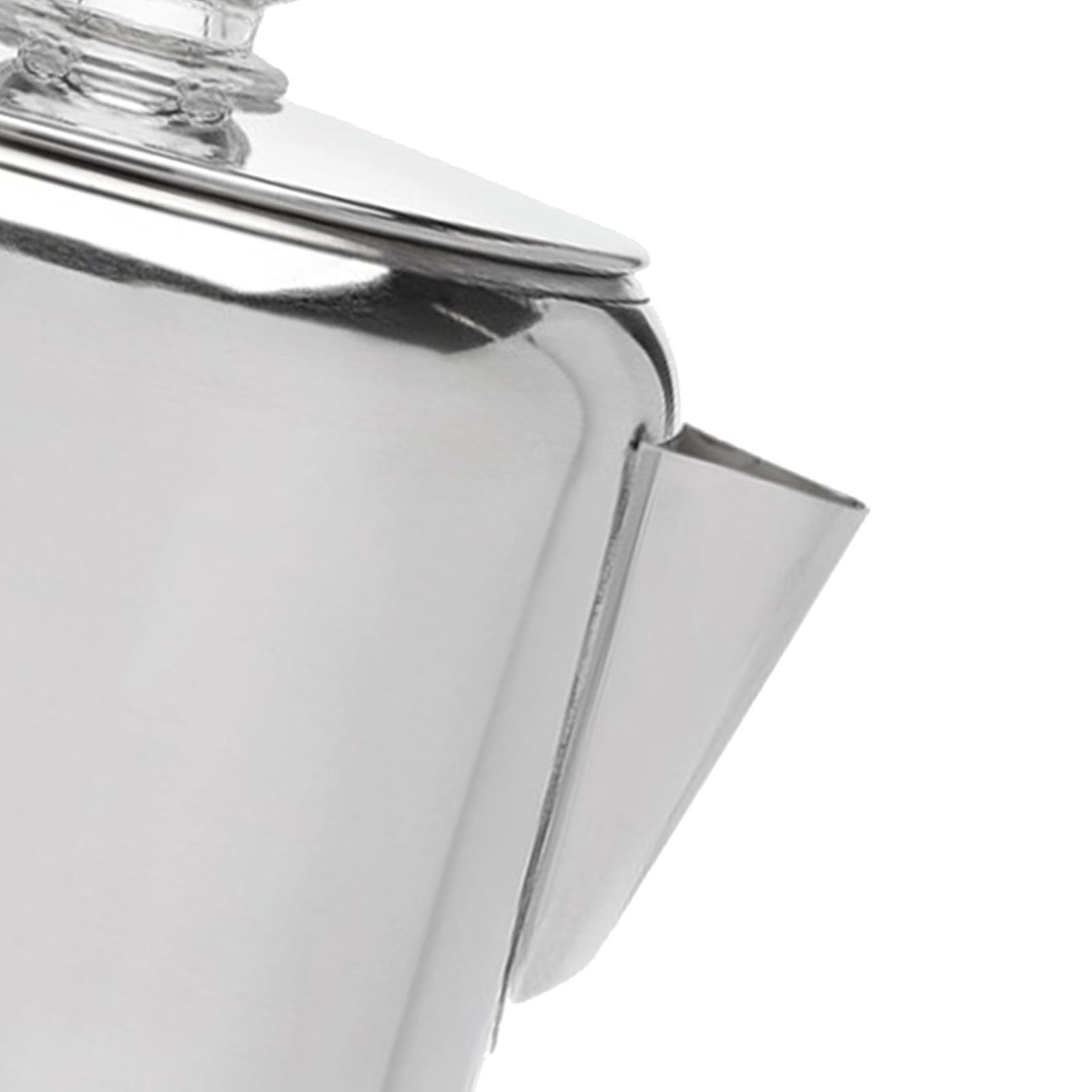 Eléctrica de Acero Inoxidable con Boquilla en V, de Madera y Filtro Fino para Camping, Picnic, Estufa de Gas, Placa de Inducción (12 tazas 2000-3000ML)