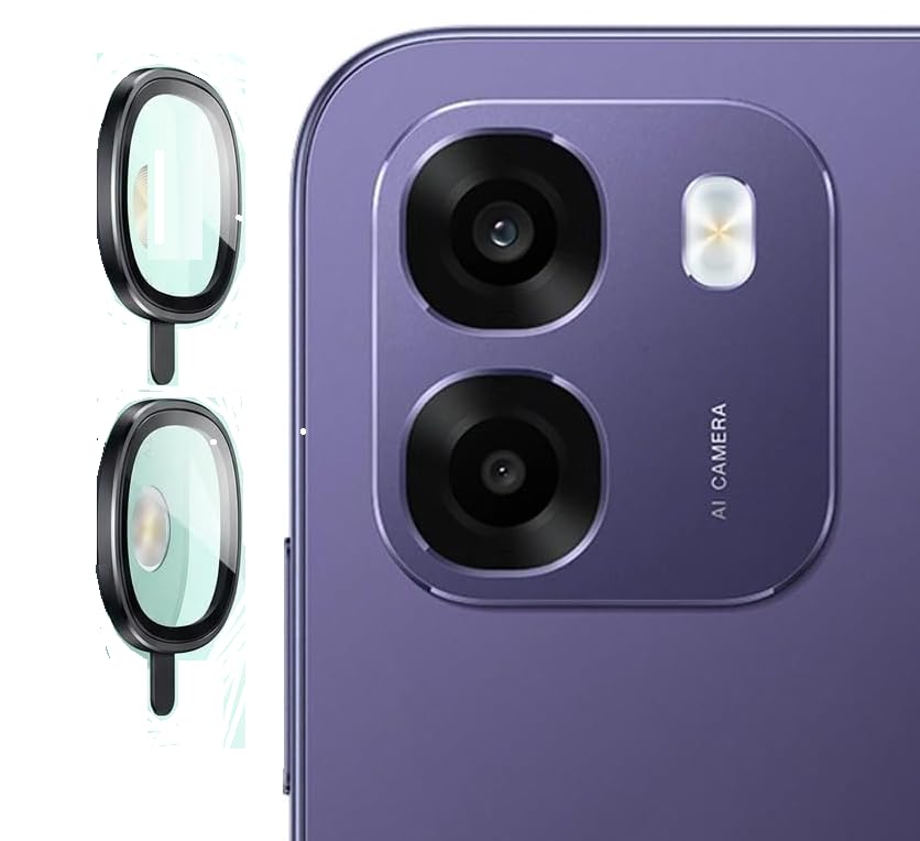 Image of [2 Pack Camera Lens Protector for Oppo K14 5G Tempered Glass Metal Camera Rings / /Anti-Scratch /Case Friendly [Black]