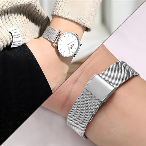 Bracelet montre acier inoxydable 20mm argent interchangeable - 5