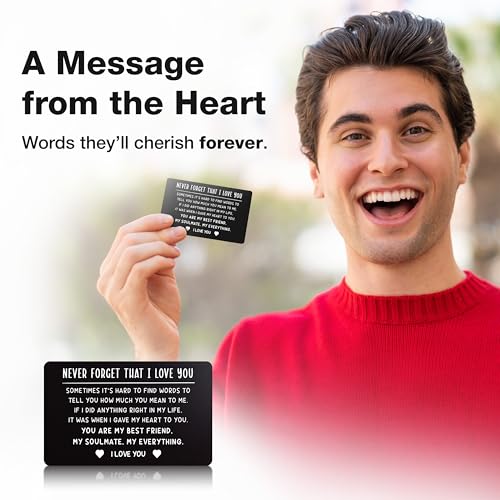 You Are My Everything Wallet Card – Engraved Love Note Keepsake, Anniversary, Wedding, Birthday, Valentine’s Day Gift for Someone Special2