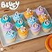 DecoPac Bluey So Much Fun Rings, 24 Cupcake Decorations Featuring Bluey, Bingo, Bandit, and Chilli, 3D Food Safe Cake Toppers – 24 Pack