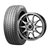 ブリヂストン(BRIDGESTONE)【スタッドレスタイヤ・ホイール 4本セット】 155/65R14 75Q BLIZZAK VRX3 & 14×4.5J PCD100/4H +45 ZACK JP-202 ブラックシルバー