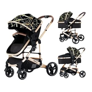 Blahoo Baby Stroller for Newborn, 2 in1 High Landscape Stroller, Foldable Aluminum Alloy Pushchair with Adjustable…