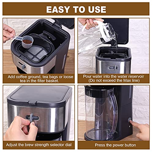 LITIFO Iced Tea Maker and Iced Coffee Maker Brewing System with 2quart