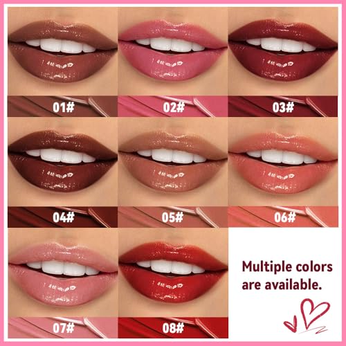 Image of 2Pc Butter Lipstick Tinted Lip Balm, Shine Moisturizing Plumper Lipstick for Women, Natural Nourishing Hydrating Lip Gloss Stain for Dry Lips, Lightweight Lip Liner Care Vegan Makeup, 04 & 05