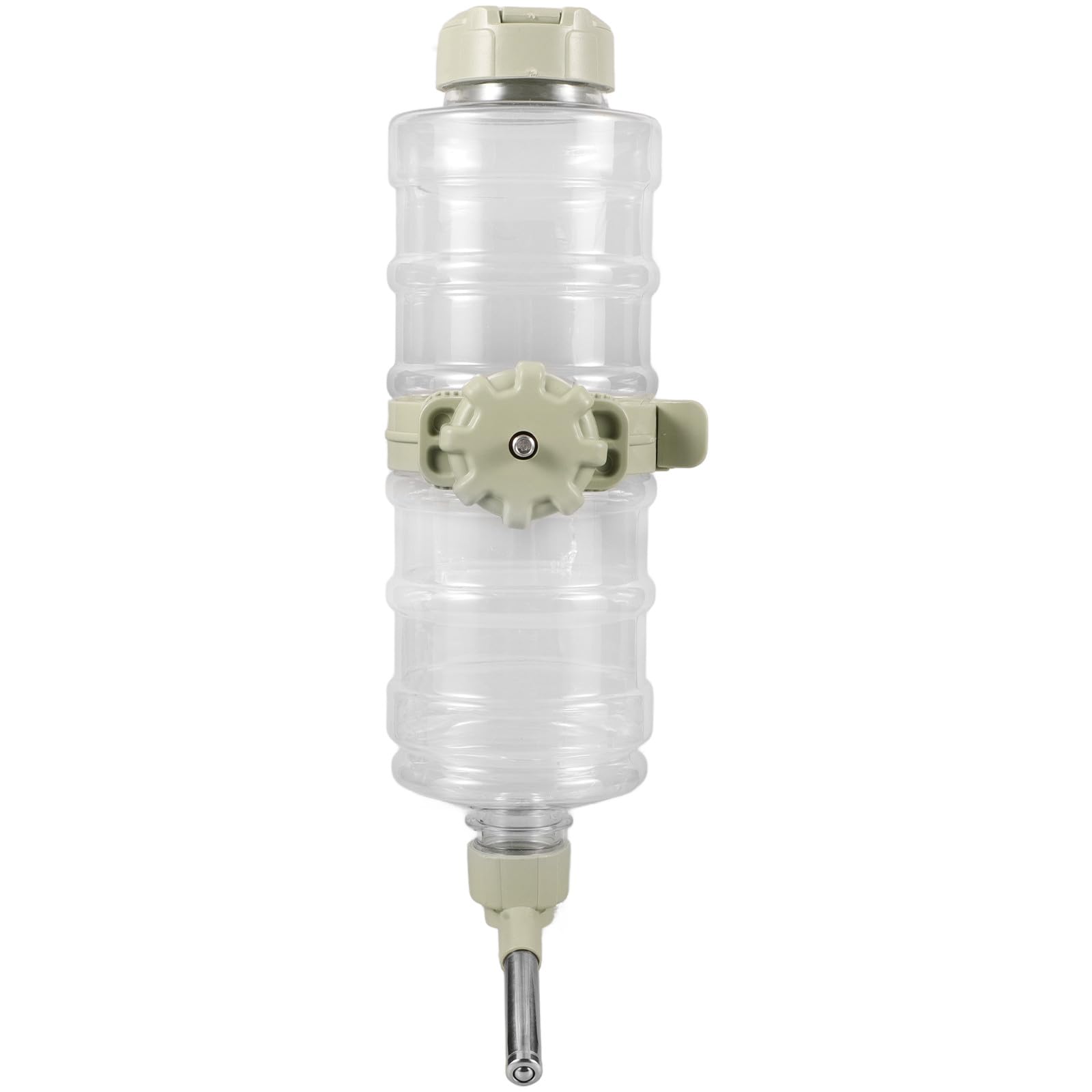 Dispensador Automático de Agua para Perros y Mascotas Capacidad de 946ml, Material PP y Metal, Mantiene el Agua Limpia y Controla la Cantidad en Jaulas o Transportadoras