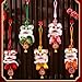 Magic Feier Lion Dance Plush Keychain - Chinese Style Good Luck Keyring for Bags, Zodiac Pendant (Green)
