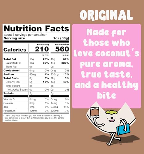 COCOCURL Original Crafted Crunchy Coconut Chips – Unsweetened Healthy Snack, Plant-Based, Gluten-Free, Gently Toasted Coconut, Sugar Free Snacks – 2.82 Oz (Resealable Pouch) - image 4