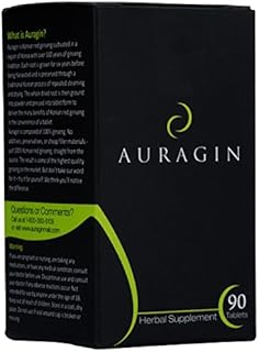 Auragin® Authentic Korean Red Ginseng – Made in Korea – 6 Year Roots – No Additives or Other Ingredients – 100% Red Panax Ginseng in Every Tablet
