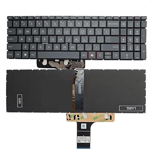 HP 15-FD 15-FC 15-fd0000 15-fd1000 15-fc0000 バックライト付き US/スペイン語キーボード(US with AI)
