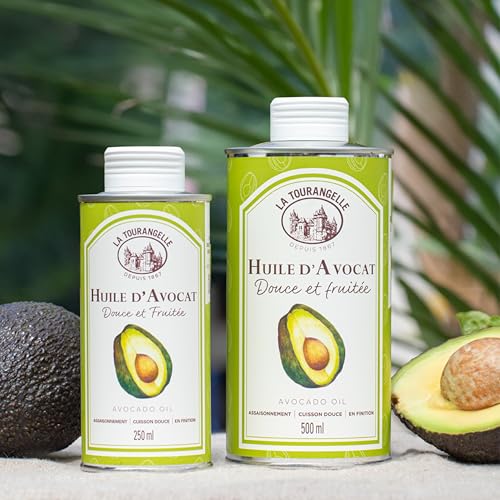 Foto von La Tourangelle - Avocadoöl - Aus dem Fruchtfleisch von Avocados gewonnen - Intensiver und fruchtiger Geschmack - Öl für Küche und Kosmetik - 250ml
