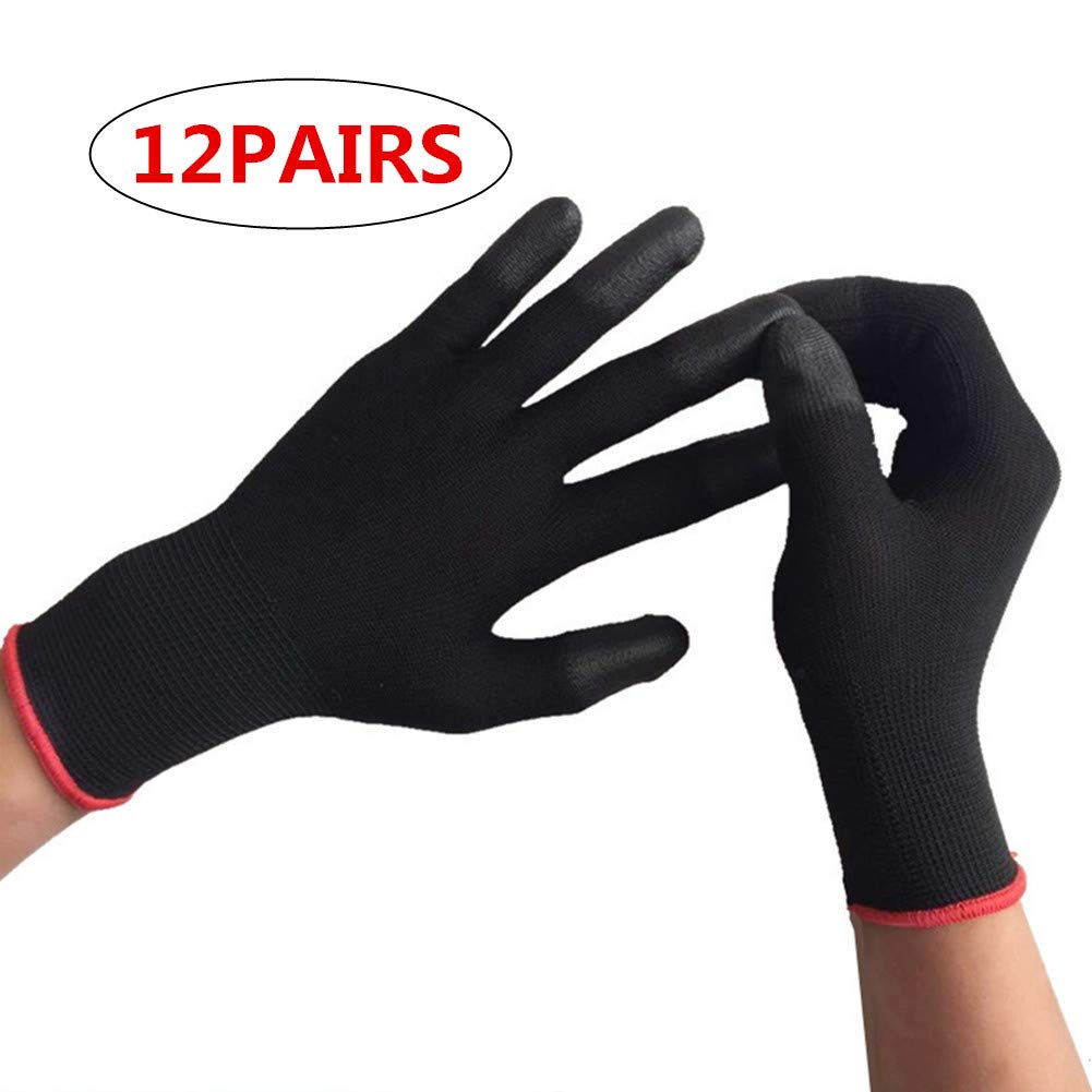 Für Schweißer/Feuerstelle/BBQ/Schweißerhandschuhe, Gartenhandschuhe, dornensichere Gartenhandschuhe, schnittfeste Handschuhe, leichte und langlebige Sicherheits-Arbeitshandschuhe(Black,S)