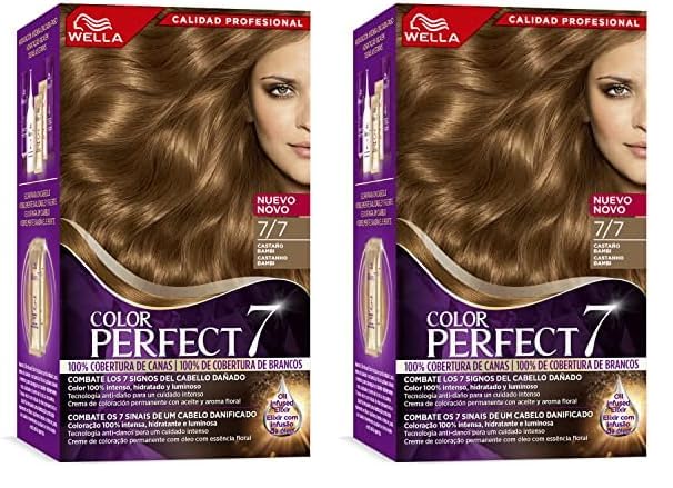 Wella Color Perfect - Tinte de Coloración Permanente para un Cabello Hidratado y Luminoso- Tono Castaño Bambi (Paquete de 2)