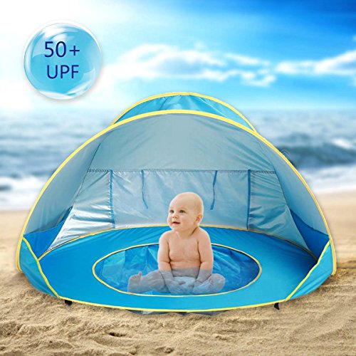 Hoomall Baby Beach Tent Pop Up Collapsible Portable Shade Pool UV Protection Canopy