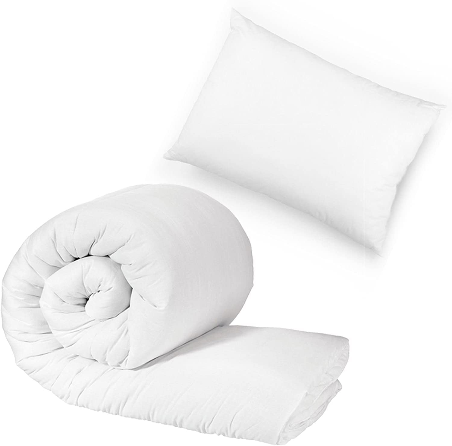 Bluemoon Bedding Baby Cot Quilt Cosy Warm Baby 1x Cot Duvet and Pillow Set 120x150 cm Baby Cot Bed Warm White 4.5 Tog