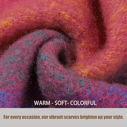 Women Winter Scarf Warm Soft Chunky Wrap Large Scarves Thick Shawl for Cold Weather3