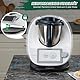 ANBOXIT Gleitbrett für Thermomix TM6/TM5, Brett für Thermomix mit Rollen, Leicht Gleitendes Bambus Rollbrett/Slider - Schwarz