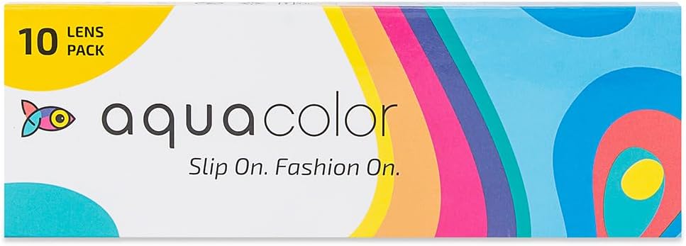 Aquacolor Daily Disposable Colored Lenses with 0 Power - Misty Gray Color- (10 Lens/Box)