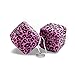Unique Imports Pink Leopard Fuzzy Dice one Pair