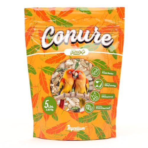 Mycelium Organic Conure Plus Feed (5 LBS) | High-Protein Bird Seed