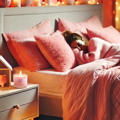 Image of CHILLFLAME Scented Candles Gifts for Women, Candle Gift Set for Her, 3 Pink Ocean Candles, Birthday Gifts for Women /Men (Pink, 7 oz)