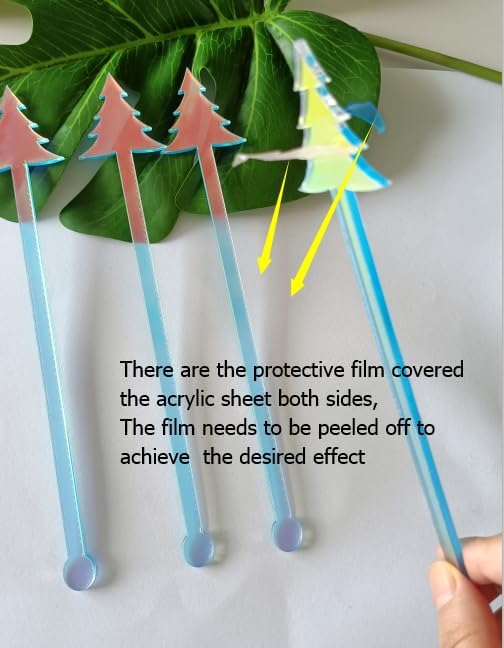 Miniatura 2 de 20 unidades de agitadores de bebidas navideñas, palitos de cóctel, agitadores de café acrílicos, barra de agitación de jugo de leche, barra de