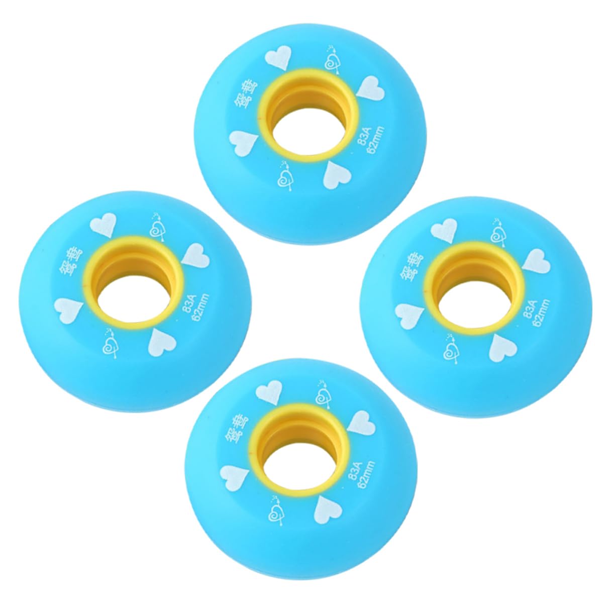 Sosoport 4Pcs Replacement Roller Skate Wheels Durable Inline Skate Wheels for Roller Skating Accessories and Maintenance