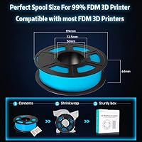 SUNLU PLA Glow in The Dark Filament 1.75 mm 1KG Leuchtend Blau – Ansicht 8