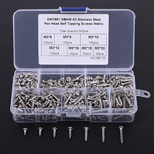 Tornillos auto-taladrantes M3 acero inoxidable x500 miniatura 5