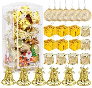 TIED RIBBONS Pack of 12 Christmas Tree Decoration Snowman Hanging Props Xmas Accessories Small Ornaments - Christmas Decorations Items for Home Office