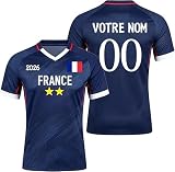 Maillot de Foot Personnalisé France 2026   Enfant & Adulte   Ensemble Complet (Haut, Short, Chaussettes)   Custom Nom & Numéro   Cadeau Football pour Garçons et Filles