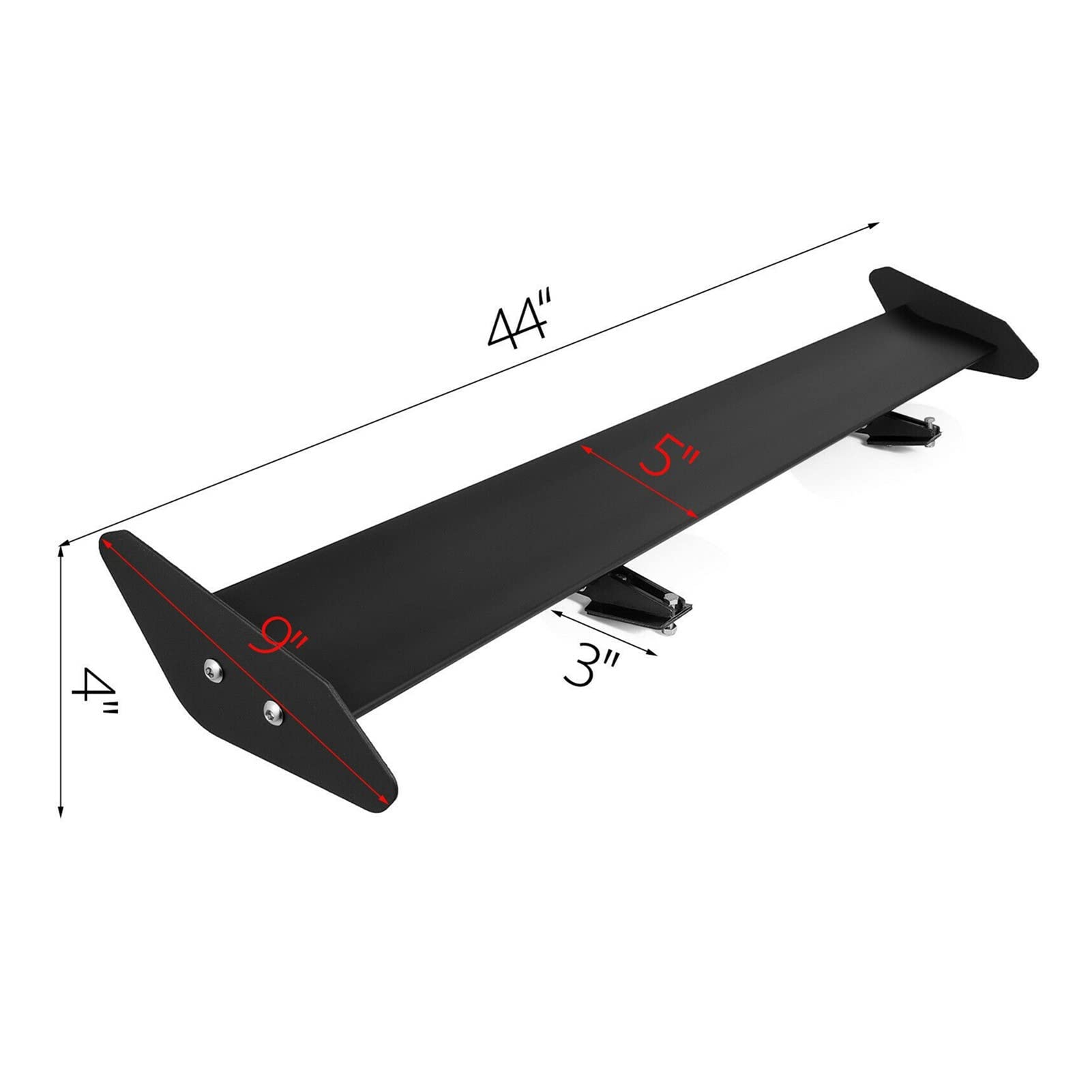 Aileron arrière réglable universel 43 53 en aluminium plus puissant et efficace