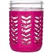 JarJackets Silicone Mason Jar Protector Sleeve - Fits Ball, Kerr 16oz (1 pint) Wide-Mouth Jars | Package of 1 (Sangria)