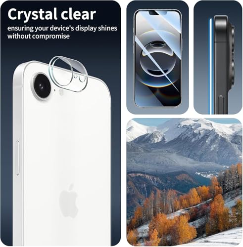 Image of Xmon Back Camera Lens Protector for iPhone 16e (1 Pack) Premium Camera Glass Protector Guard, Anti-Scratch, Ultra-Clear, Easy Installation