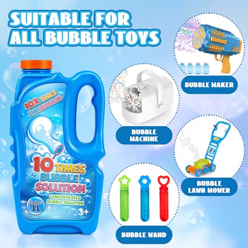 image for SpringFlower 1L Bottles Bubbles Refill Solution, 32 OZ Bubble Solution