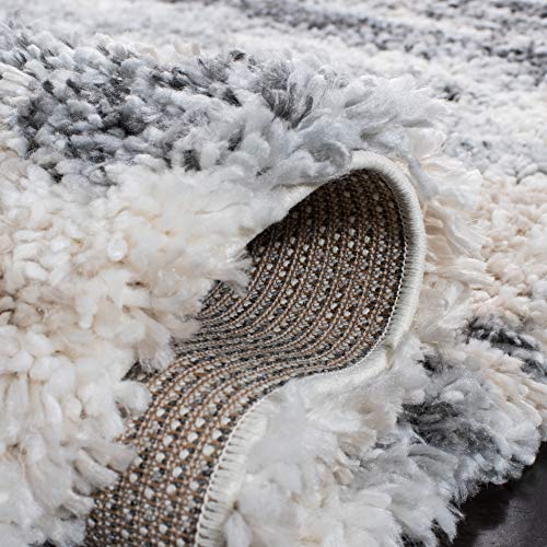 Tapete SAFAVIEH Area Rug 8x10 Fontana Shag Gris y Marfil miniatura 6